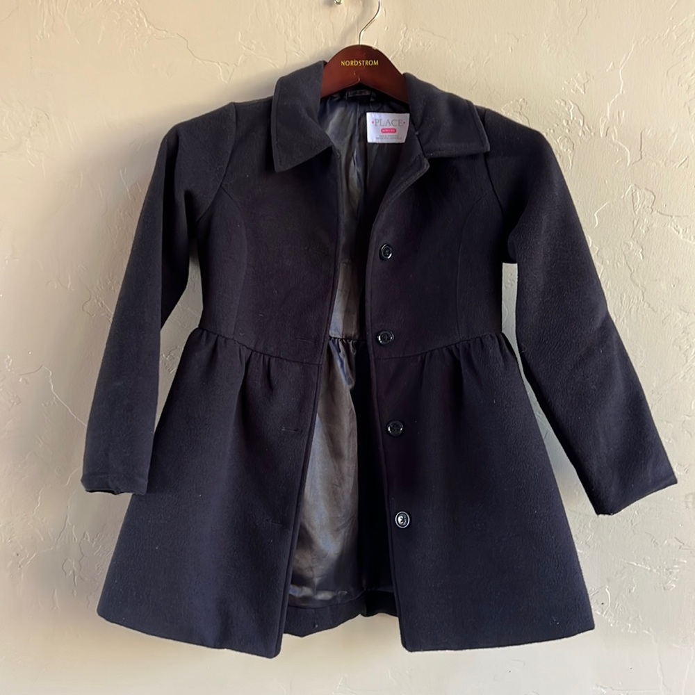 Children’s Place Black Swing Fleece Coat SZ M